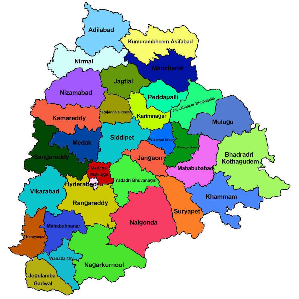 Telangana State Map